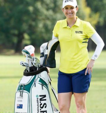 Todd Haller ex-fiance Karrie Webb at the field.
